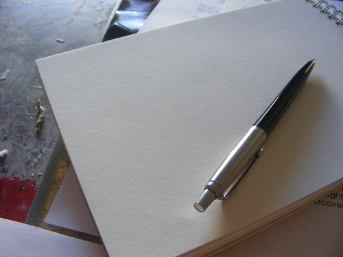 Pen and Paper by Kristian D @ Flickr